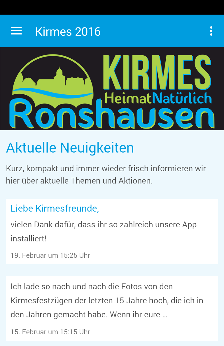 Android application Kirmes Ronshausen screenshort