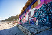 Visual artist Njabulo Hlophe's mural for Global Sea World mural festive in Muizenberg last year.