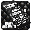 ダウンロード Messaging Black & White keyboard Them をインストールする 最新 APK ダウンローダ