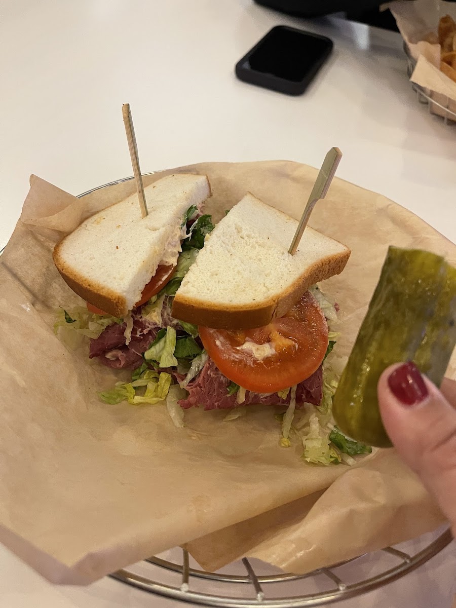 #4 Sandwich on GFree Bread & "old" pickle