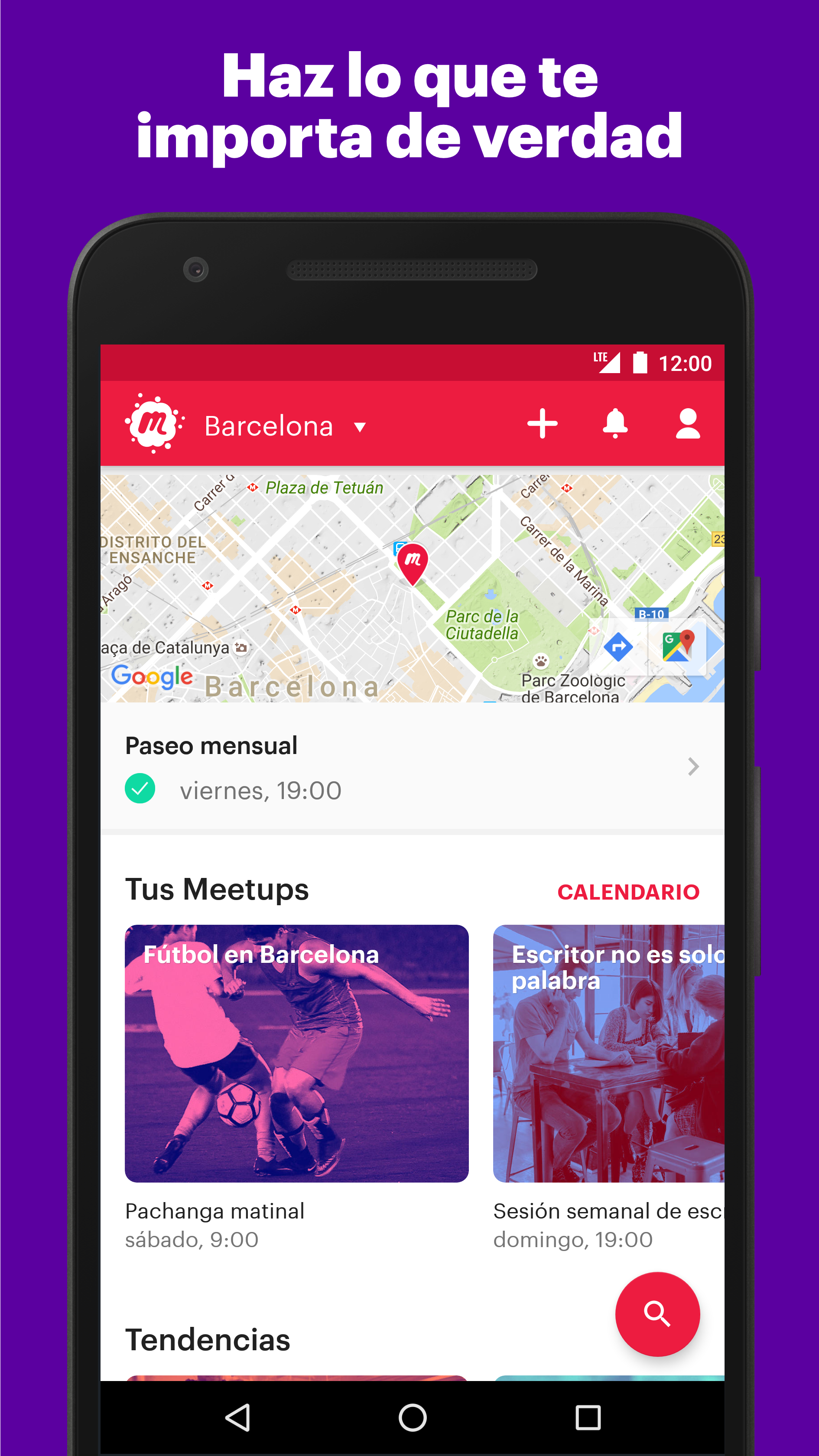 Android application Meetup: Find events near you screenshort