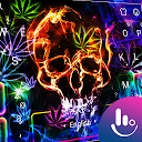 ダウンロード Colorful Neon Skull Weed Keyboard Theme をインストールする 最新 APK ダウンローダ