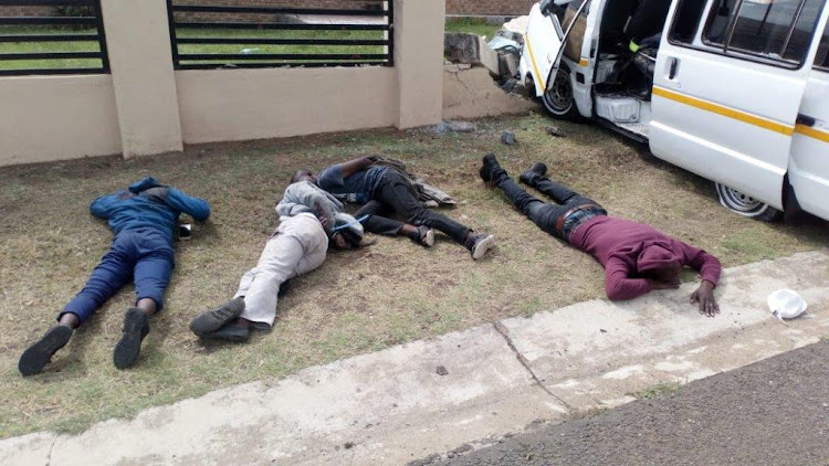 Four men were arrested in Ezakheni, Ladysmith, after the minibus taxi they were travelling in crashed on November 9 2019.
