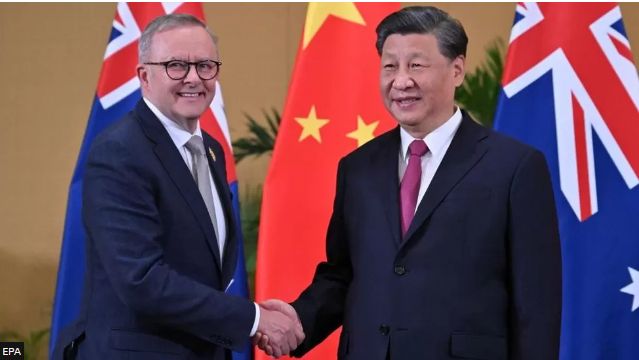 Anthony Albanese and Xi Jinping meeting at the G20 in September