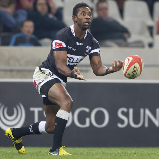 Tonderai Chavhanga of the Cell C Sharks during the Absa Currie Cup match between Steval Pumas and Cell C Sharks at Mbombela Stadium on August 29, 2014 in Nelspruit, South Africa.