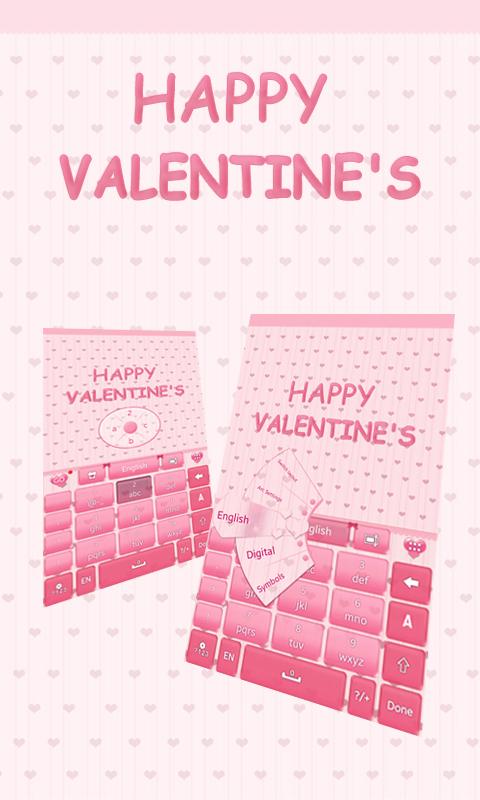 Android application Happy Valentine Keyboard Theme screenshort