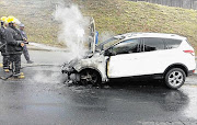 HOT STUFF: A Ford Kuga burst into flames in Durban on December 19 2016. File photo
