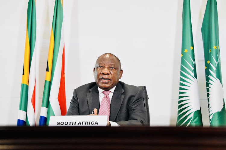 President Cyril Ramaphosa is in Belgium for a two-day AU-EU summit. File photo.