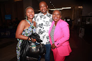 MSG employees Slungile Msweli and Tshidiso Monageng with SABC employee Kea Motlokwa