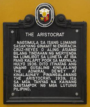 Nagsimula sa isang lumang sasakyang ginamit ni Engracia Cruz-Reyes o Aling Asiang bilang tindahan ng meryenda na lumilibot sa Luneta at iba pang kalapit pook sa Maynila, Hulyo 1936. Dito itinatag...