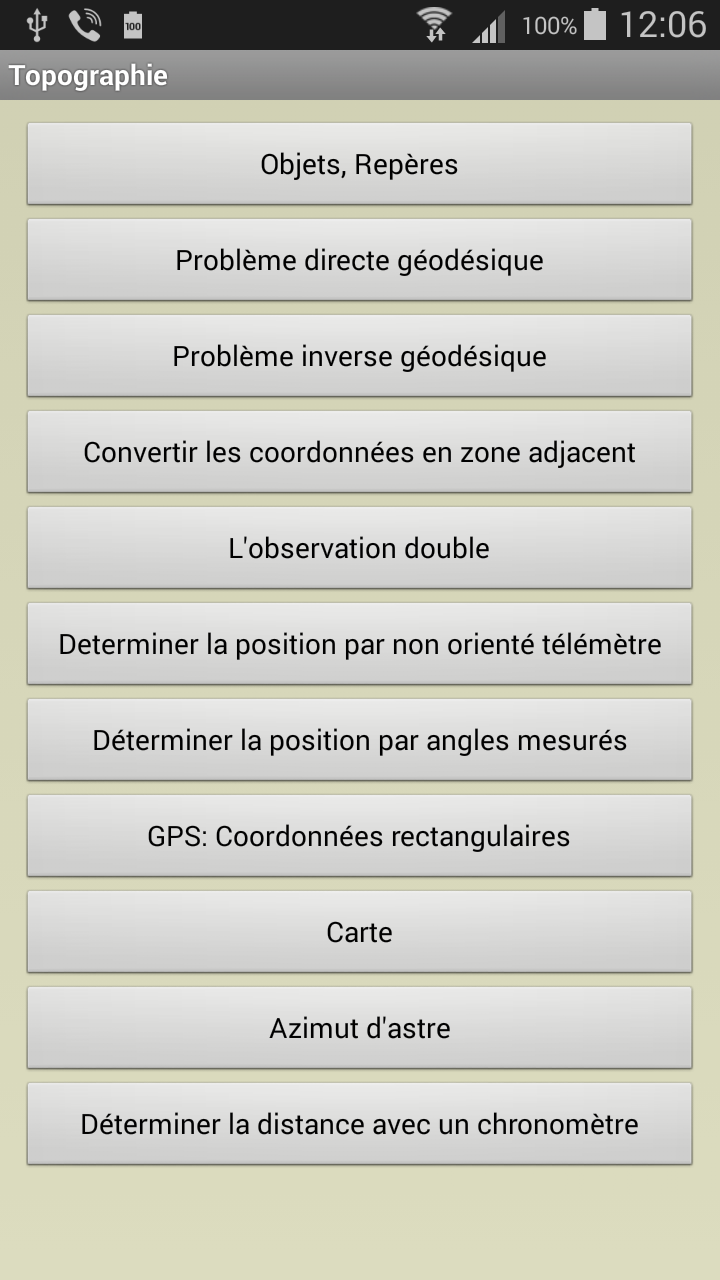 Android application Field Topography UTM &amp; WGS84 screenshort