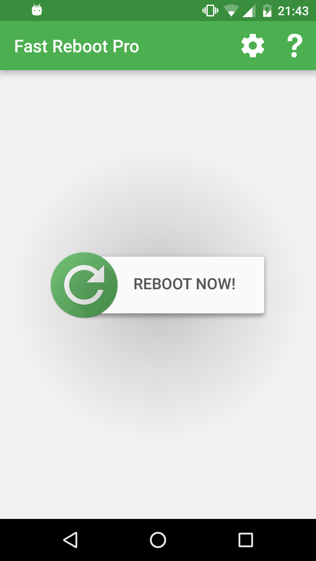 Android application Fast Reboot Pro screenshort