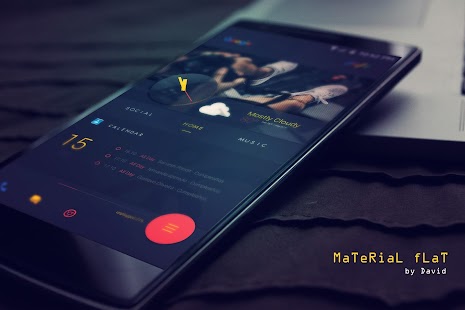   MaTeRiaL fLaT for KLWP- screenshot thumbnail   