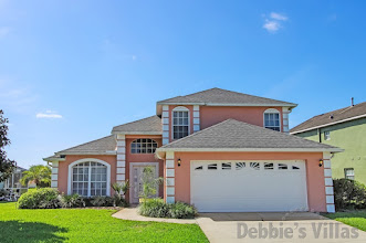 Kissimmee villa to rent, close to Disney, south-facing private pool and spa with lake view