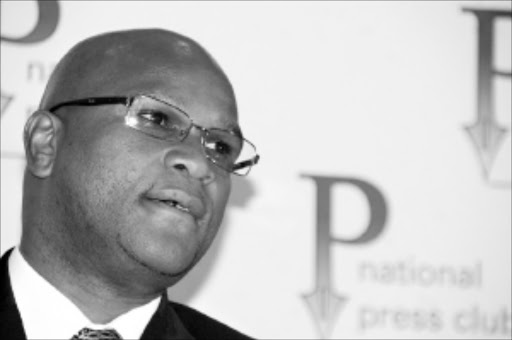 11 January 2010. Minister of police, Nathi Mthethwa addressing the National Press Club at the Sheraton hotel in Pretoria, on Firearms amnesty procedures that are going to me followed when the firearms are received from the owners. Pic. Bathini Mbatha. 11/01/2010. © Sowetan.