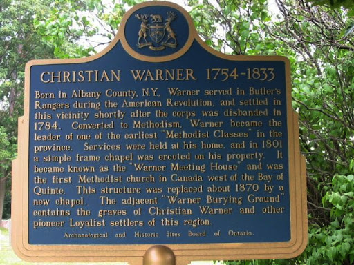 Born in Albany County, N.Y., Warner served in Butler's Rangers during the American Revolution, and settled in this vicinity shortly after the corps was disbanded in 1784. Converted to Methodism,...