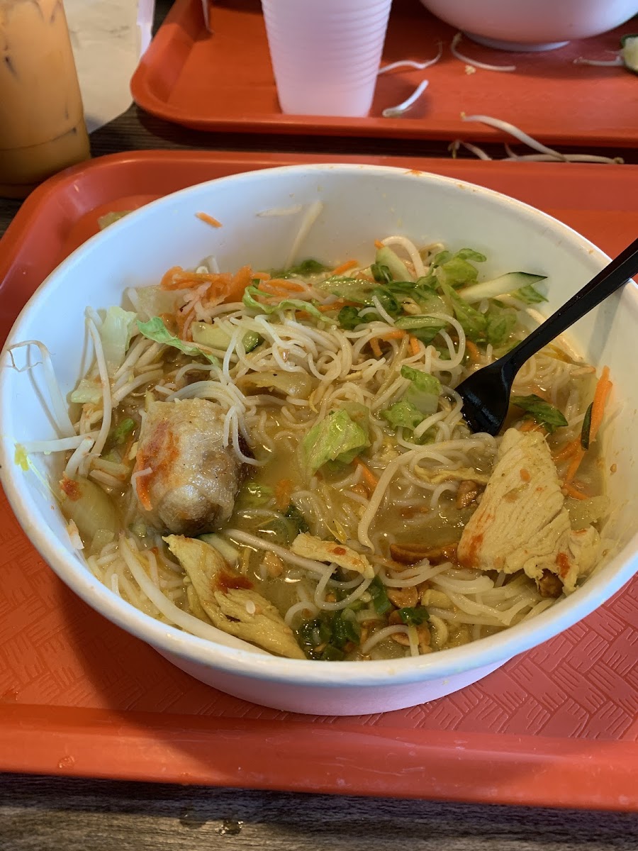 Rice noodle bowl. So good!