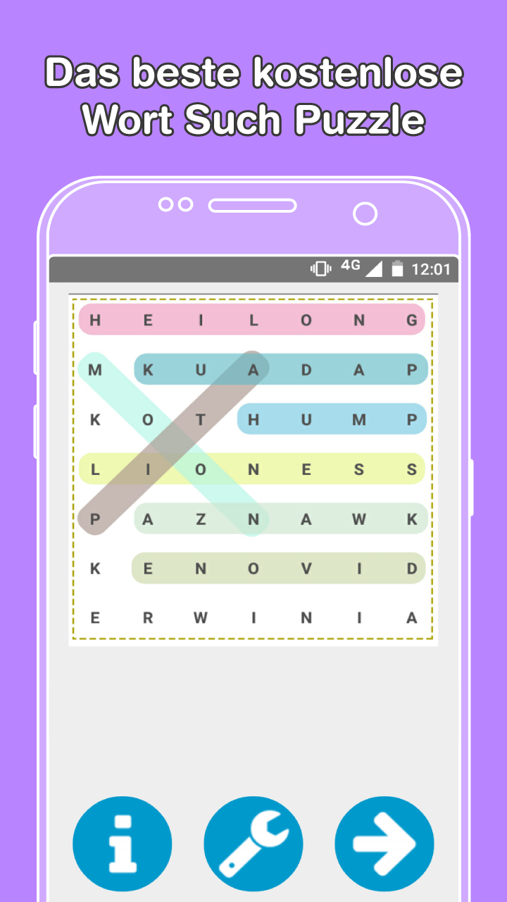 Android application Word Search Puzzle Game screenshort