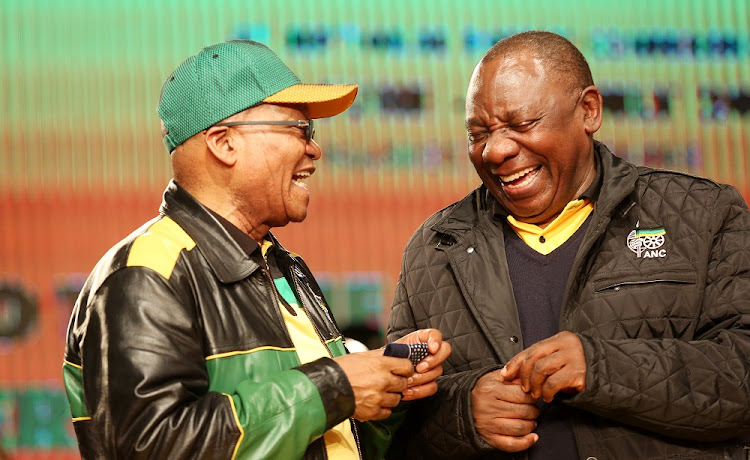 Jacob Zuma and Cyril Ramaphosa.