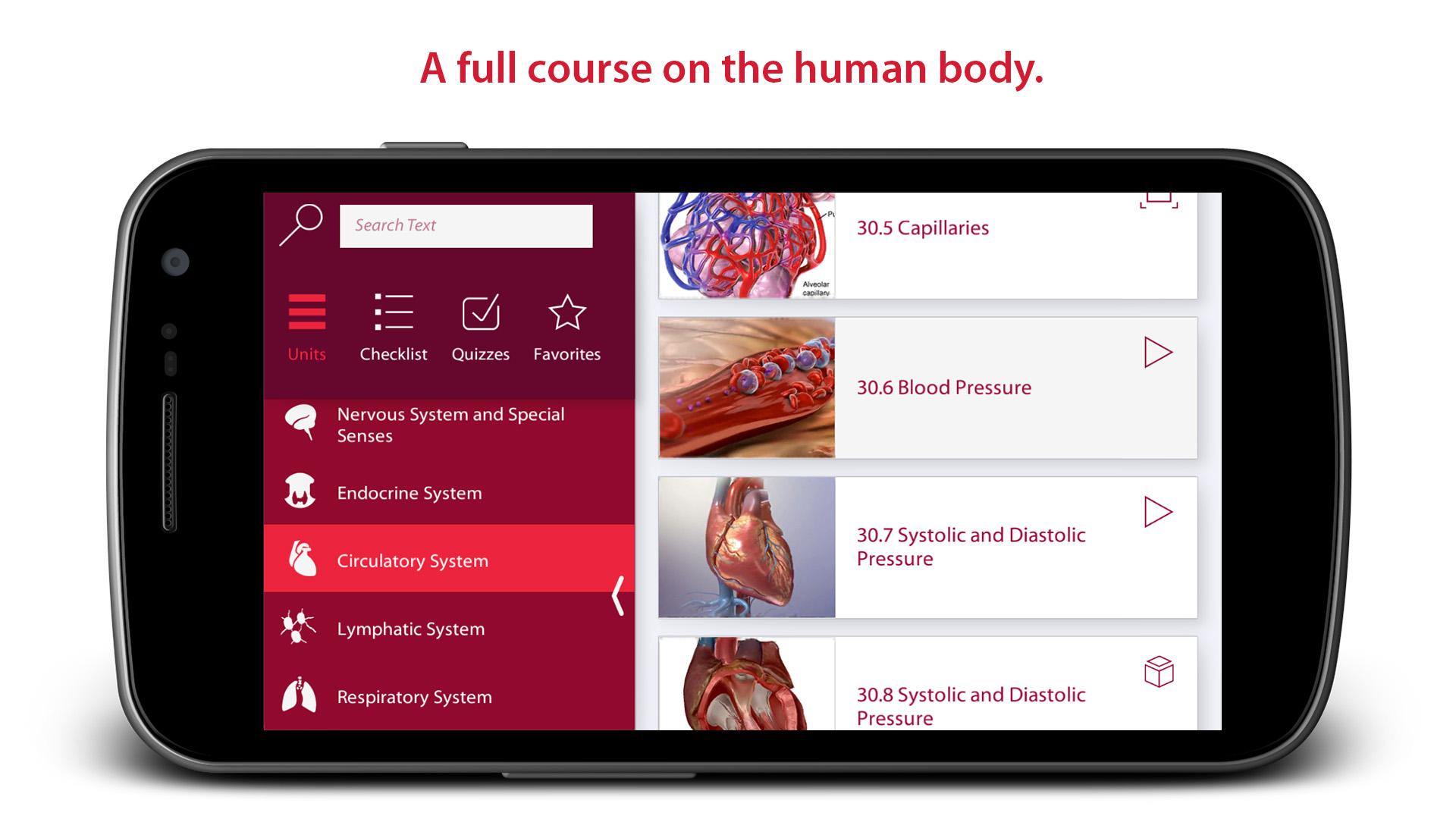 Android application Anatomy & Physiology screenshort