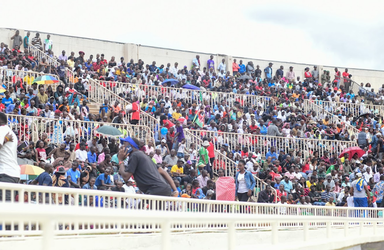 Fans during the Absa Kip Keino Classic sponsored by Absa Bank, at the Nyayo National Stadium on April 20, 2024.