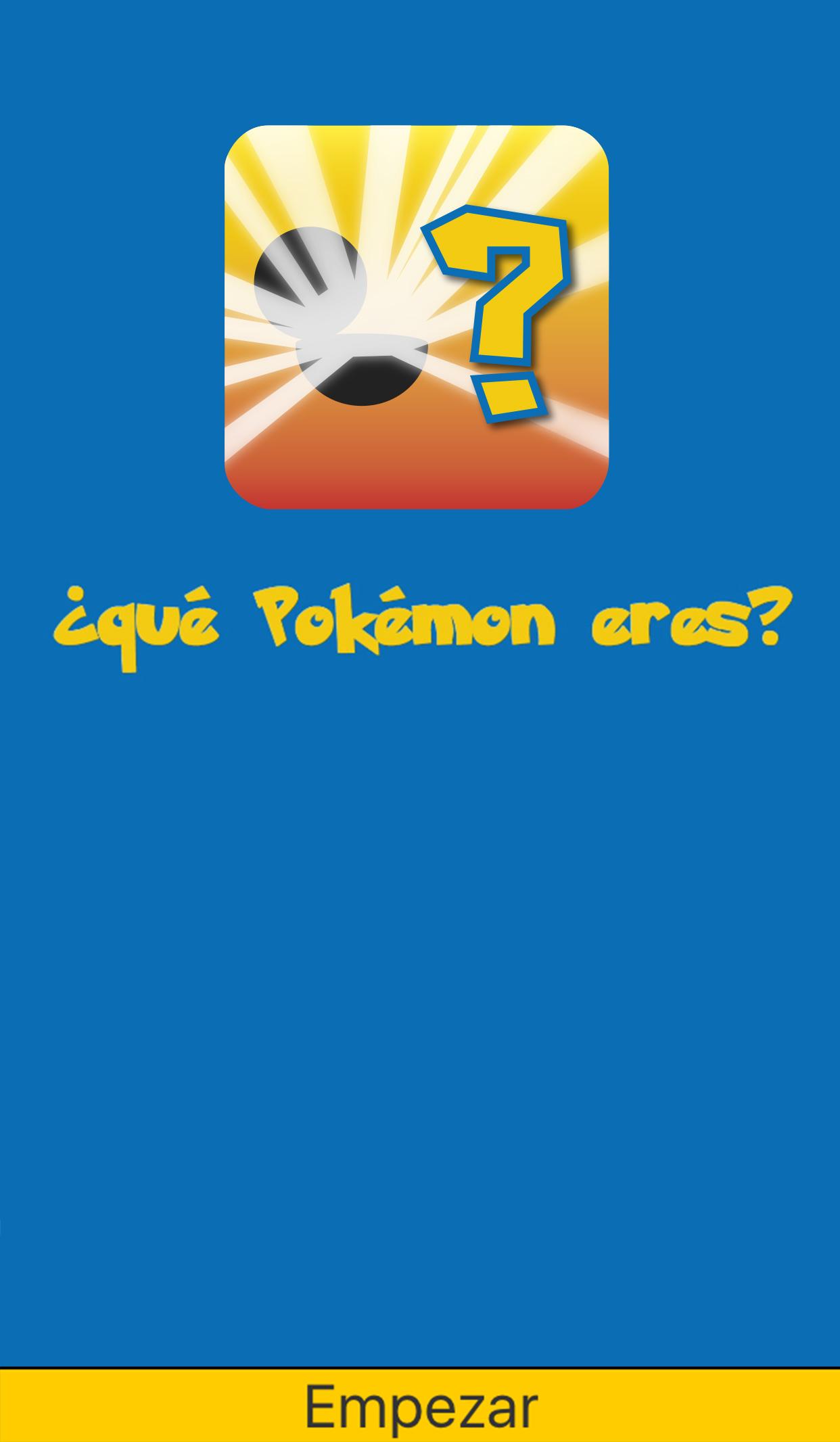 Android application What Pokémon am I? screenshort