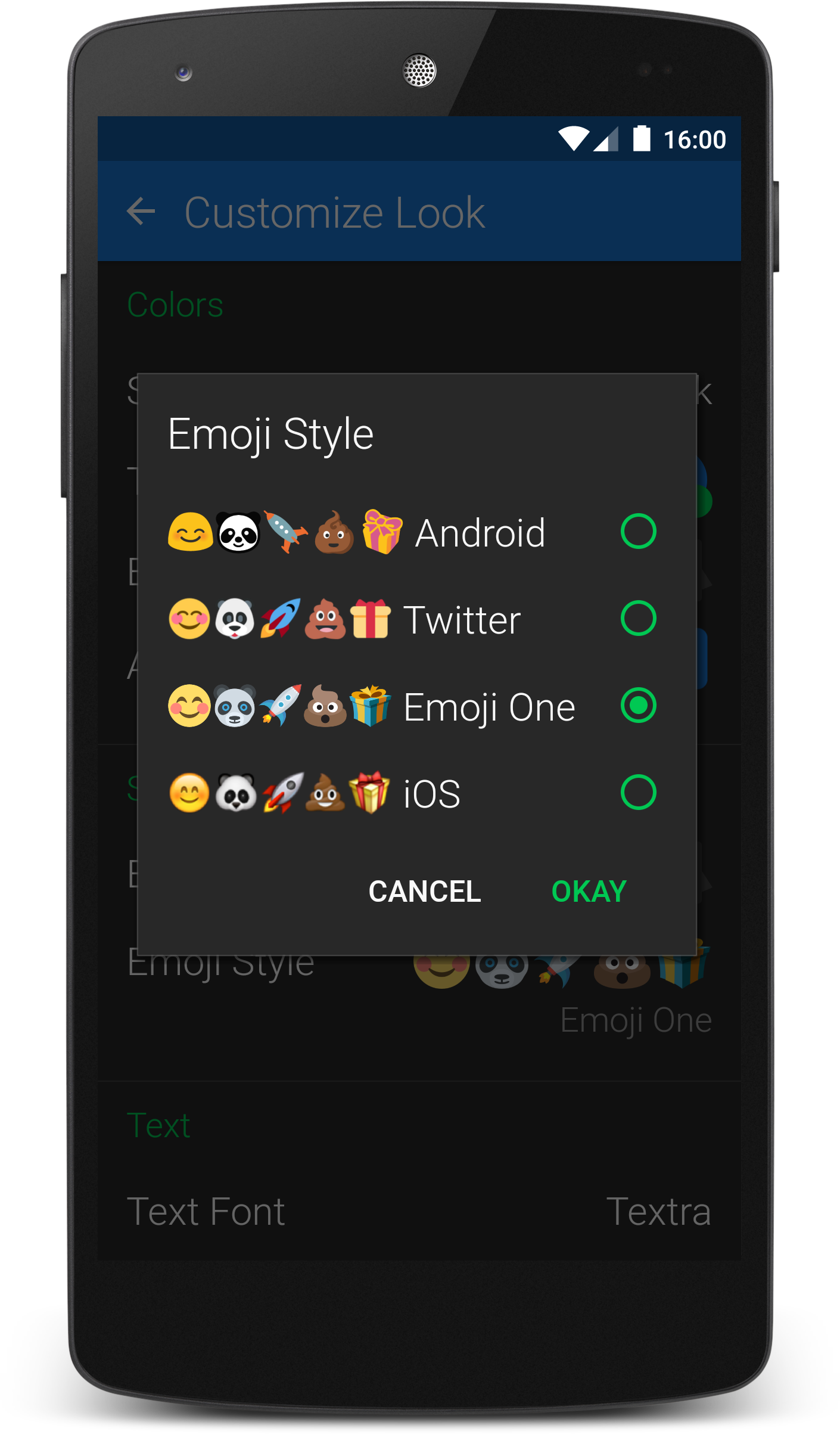 Android application Textra Emoji - Emoji One Style screenshort