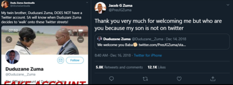 Is Duduzane Zuma really the owner of the Twitter account using his name?