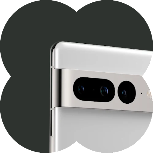 A close up of the rear camera on an Android phone.