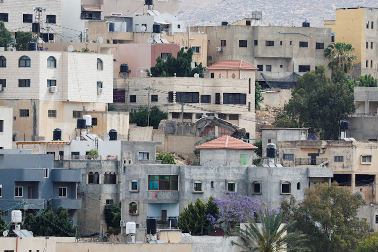Damaged buildings after an Israeli raid in Tamoun in the Israeli-occupied West Bank on May 15 2025.