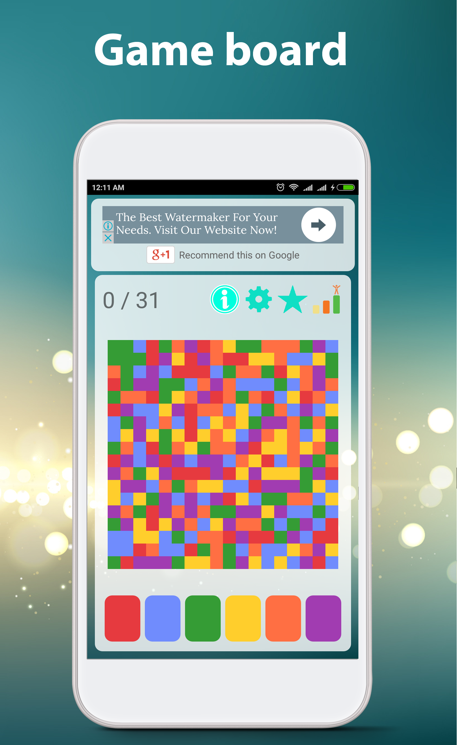 Android application Color Flood Game screenshort