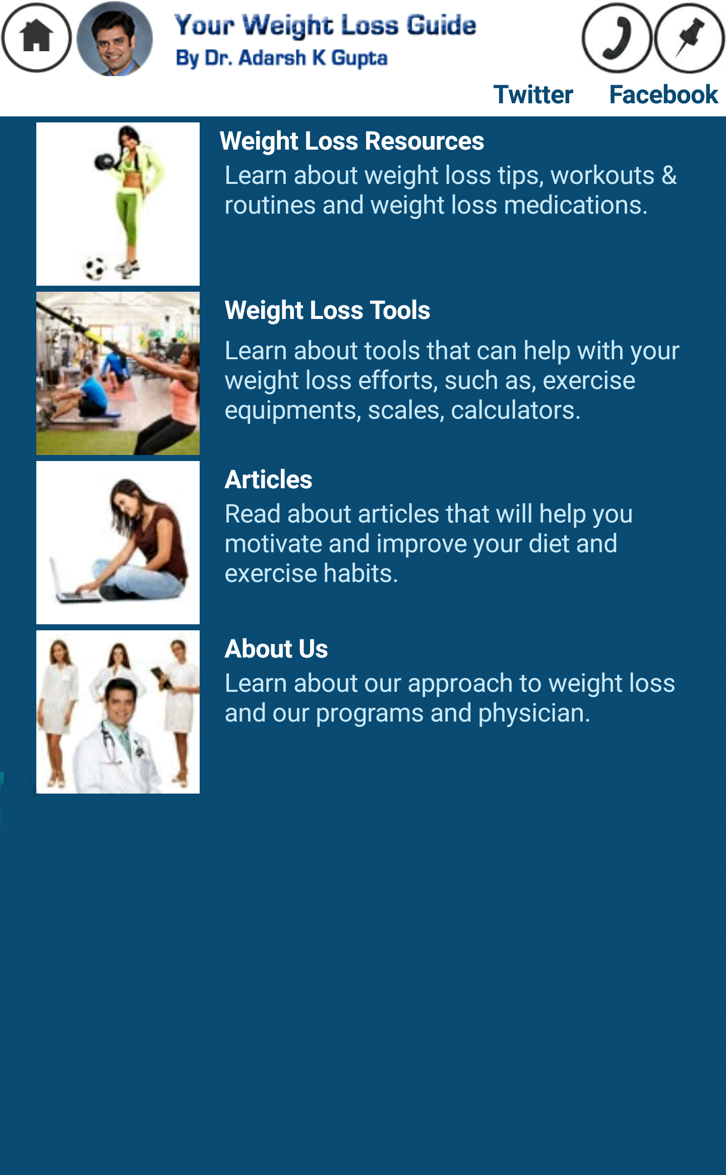 Android application Gupta Weight Loss screenshort