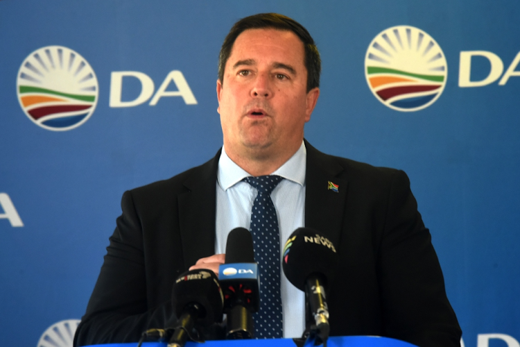 DA leader John Steenhuisen says he never claimed perfection, but they are further ahead than any city or province in terms of governance. File photo.