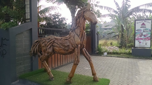 Jati Horse Sculpture