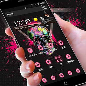 Download Pink hell skull theme For PC Windows and Mac