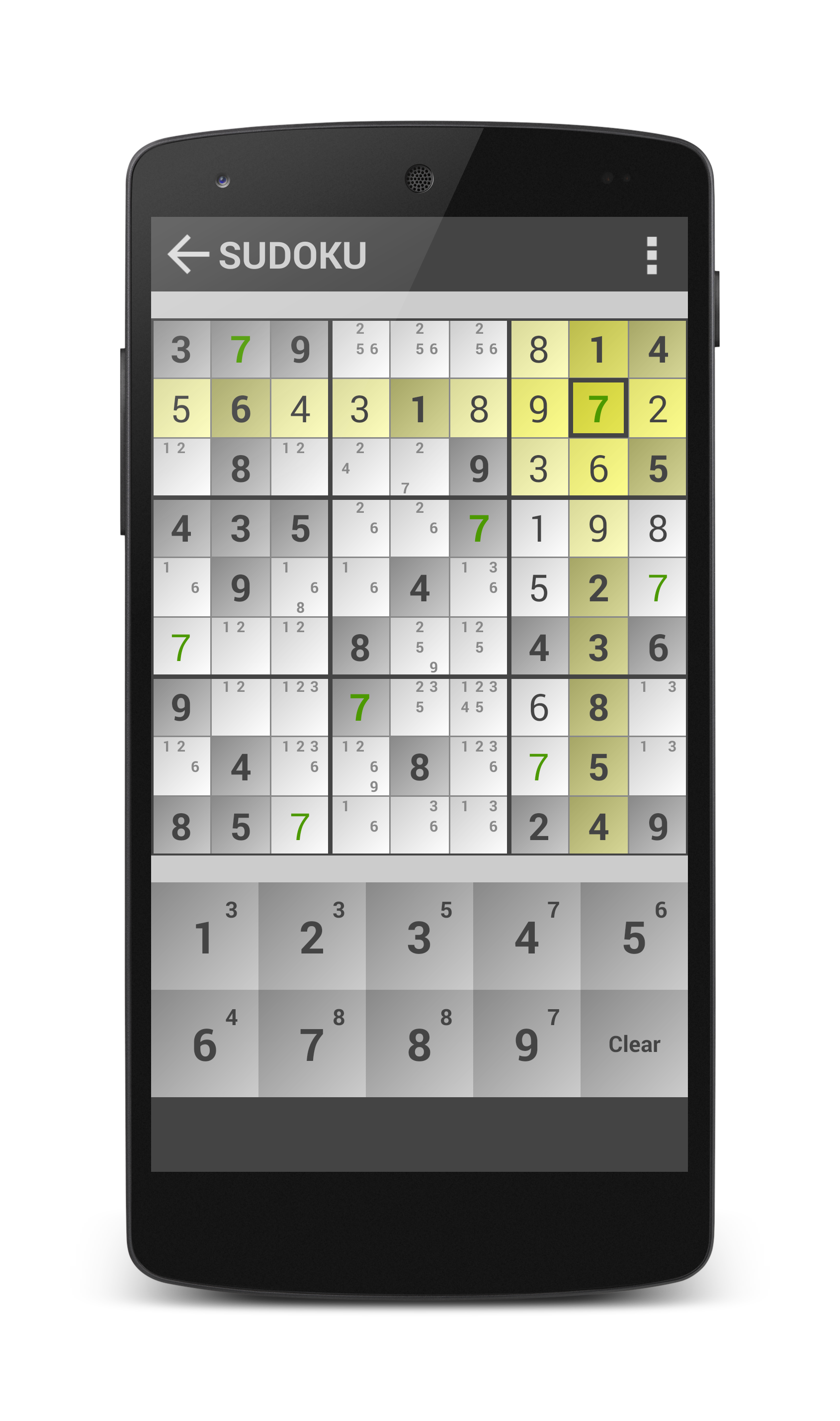 Android application Sudoku screenshort