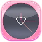 Pink Love Clock Widget Apk