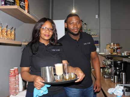 Owners of The Tosh coffee shop in Klerksdorp Katlego Matlala and Jason Mfusi had their business funded by the NDYA's Youth Micro Enterprise Fund.