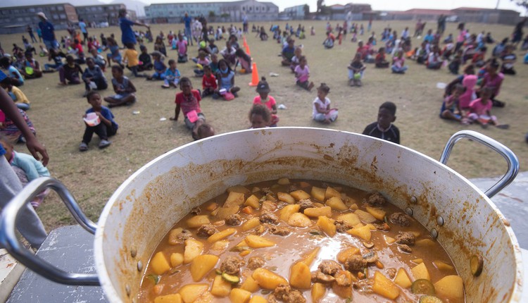 Civil society organisations have been feeding pupils since the suspension of the National Schools Nutrition Programme under the Covid-19 lockdown. File image