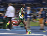 Stephen Mokoka of South Africa in the mens 10000m final during the evening session on Day 8 Athletics of the 2016 Rio Olympics at Olympic Stadium on August 13, 2016 in Rio de Janeiro, Brazil. (Photo by Roger Sedres/Gallo Images)