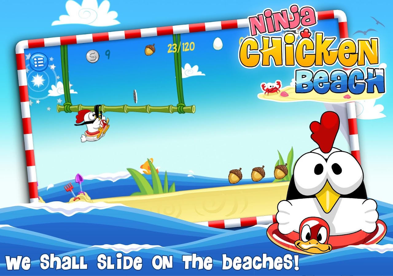    Ninja Chicken Beach- screenshot  