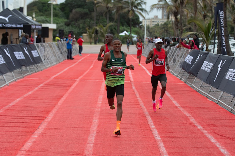 Thabang Mosiako placed 3rd at the Absa RUN YOUR CITY DURBAN 10K in 2023.