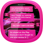 GO SMS Neon Roses Apk