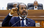 Somalia's President Hassan Sheikh Mohamud addresses the parliament regarding the Ethiopia-Somaliland port deal, in Mogadishu, Somalia January 2, 2024.