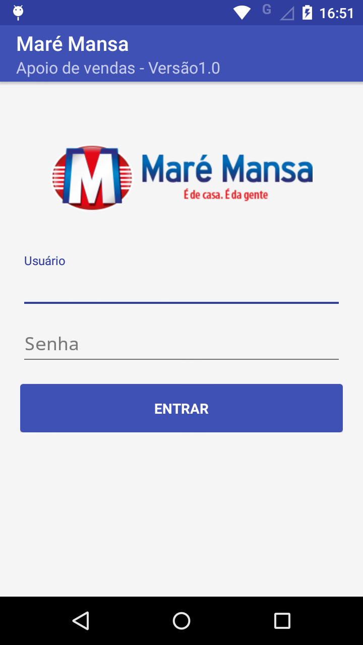 Android application Maré com você screenshort