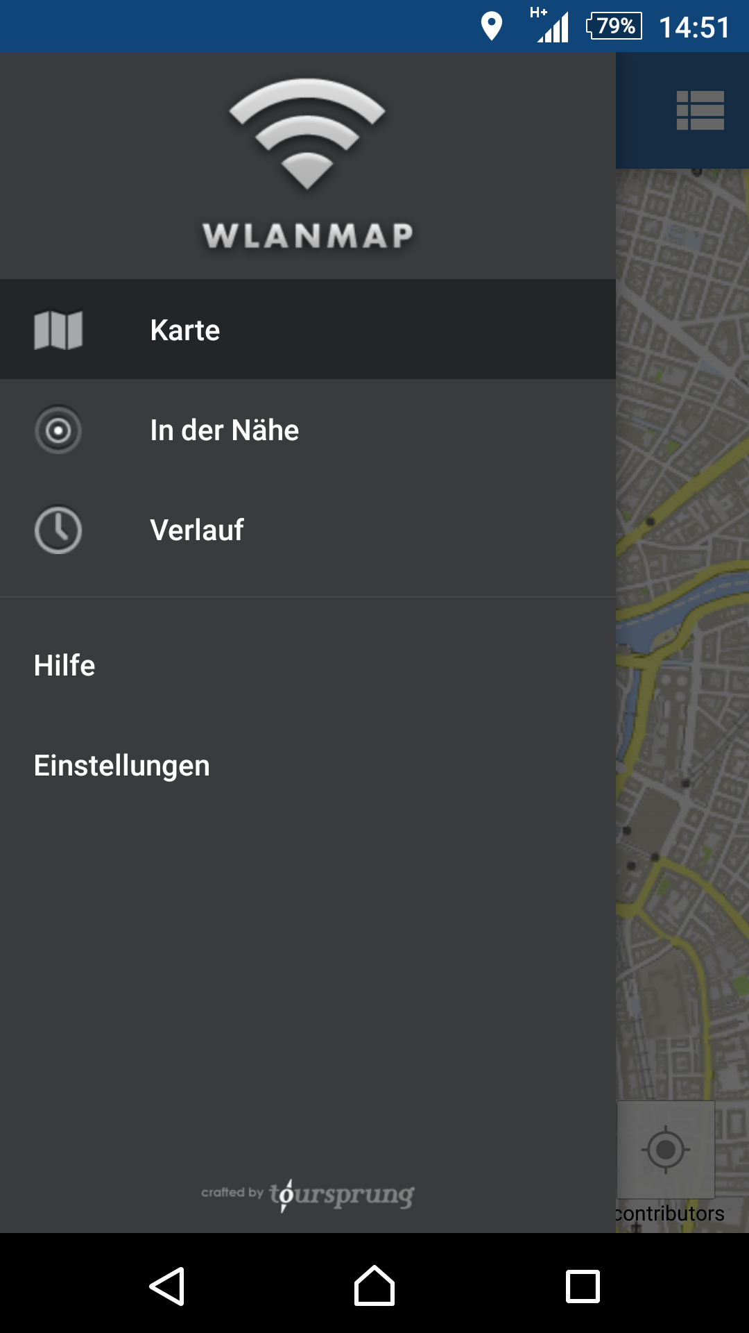 Android application WiFi map - free Wi-Fi location screenshort