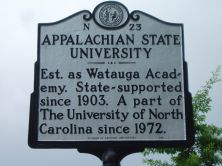Est. 1899 as Watauga Academy by B.B. and D.D. Dougherty. A campus of The University of North Carolina since 1972.Plaque via North Carolina Highway Historical Marker Program, and is used with their...