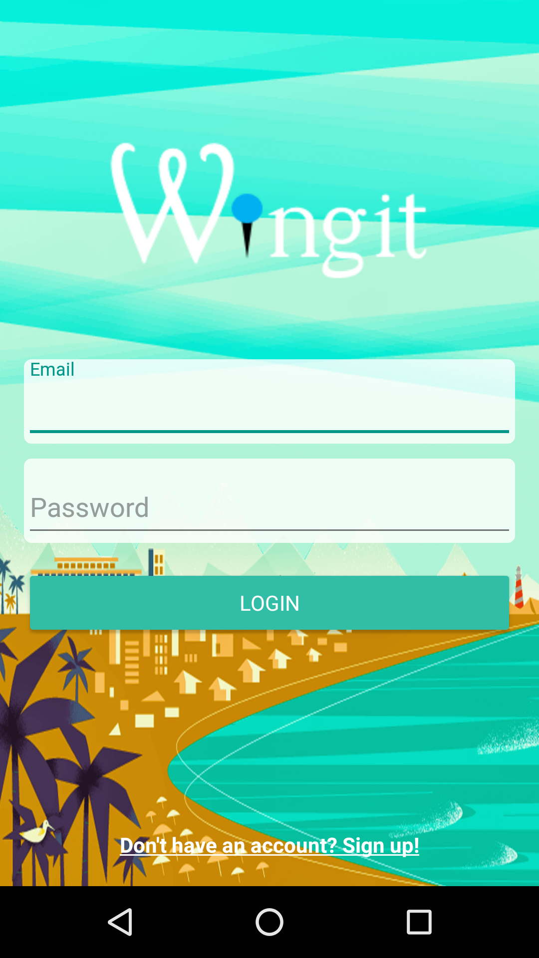 Android application WingIt screenshort