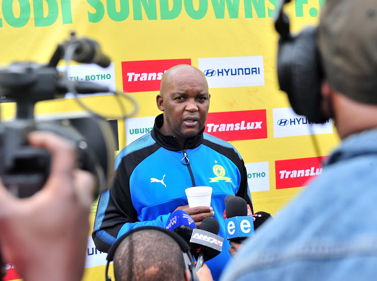 Pitso Mosimane, coach of Mamelodi Sundowns during Mamelodi Sundowns media open day at the Chloorkop, Johannesburg on 12 April 2018.