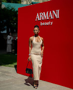 Guest in attendance at Armani Beauty launch. 